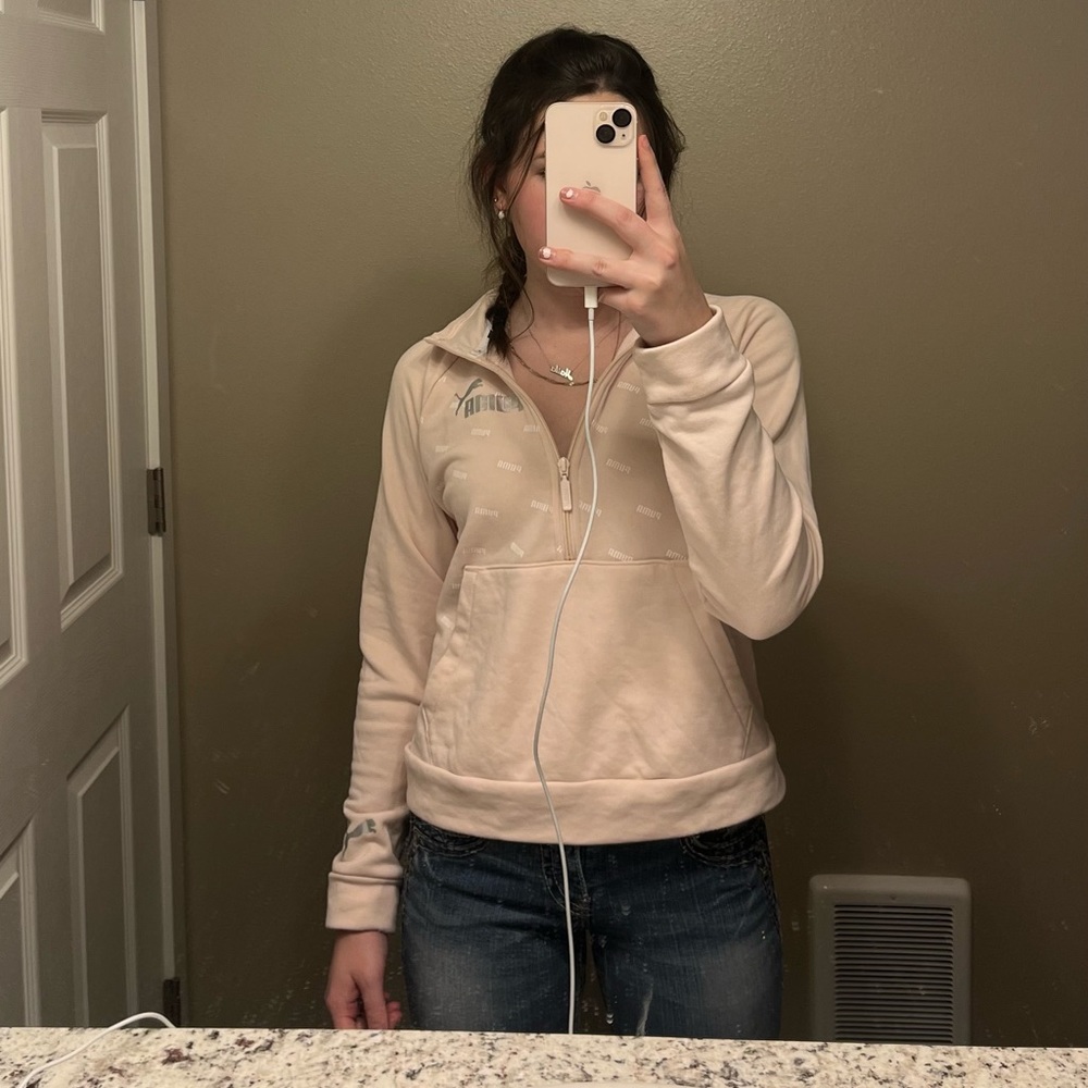Pink puma sweater